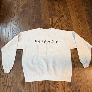 Hanes FRIENDS Logo Crewneck Sweater - Light Gray
